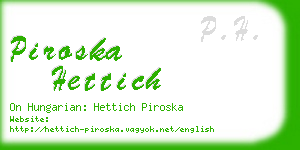 piroska hettich business card